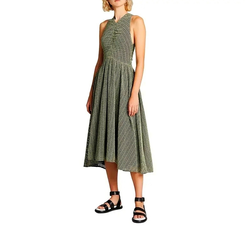 Proenza Schouler Embroidered Rouched Midi Dress